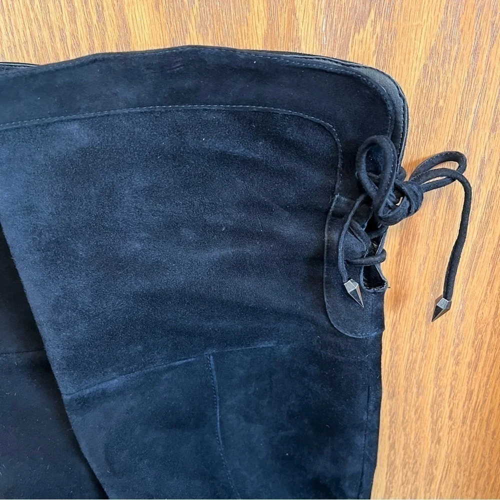 Sam Edelman Kayla Black Suede Over The Knee Boots Sz-8.5